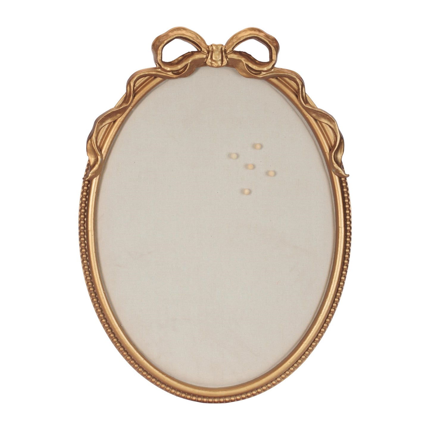 Oval Pin Board Frame with Elegant Bow Accent 23.5"H