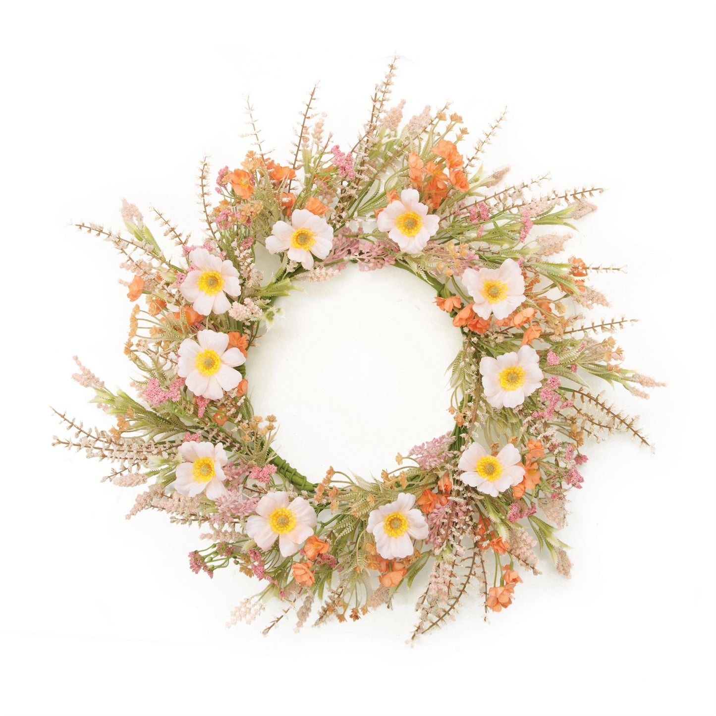 Mixed Spring Garden Floral Wreath 24"D