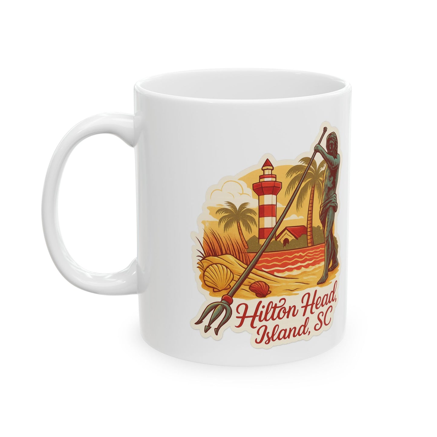 Hilton Head Island coffee mug ceramic drinkware gift for holidays by A Coastal Christmas