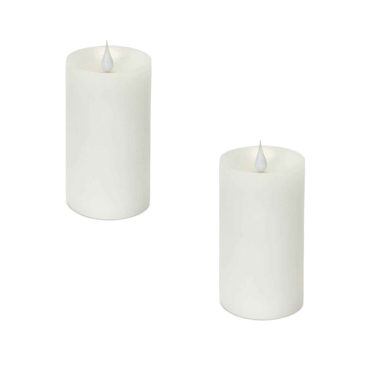 Simplux Designer LED Candle with Moving Flame and Remote (Set of 2) 5"H