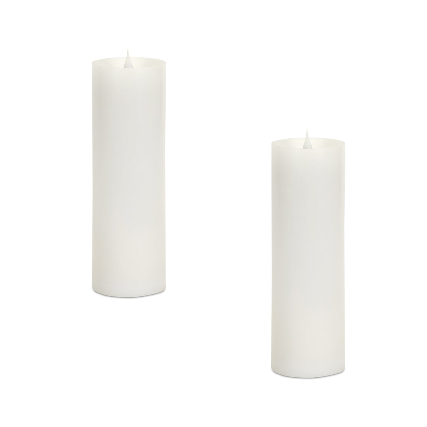Simplux Designer LED Candle with Moving Flame and Remote (Set of 2) 9"H
