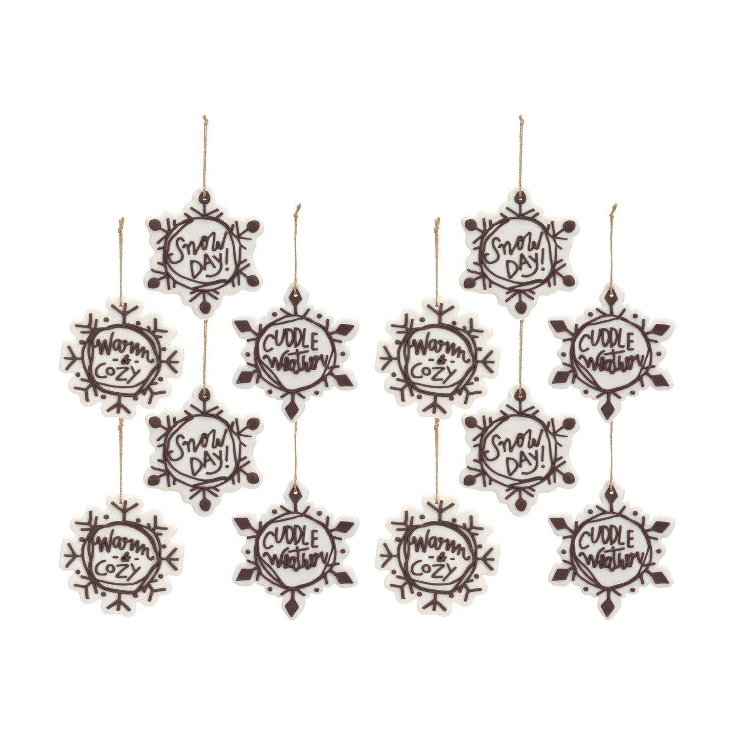 Cut Cookie Design Snowflake Ornament (Set of 12)