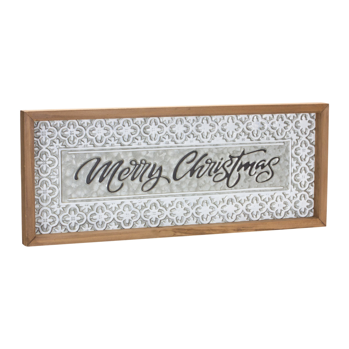 Ornate Metal Merry Christmas Sign (Set of 2)
