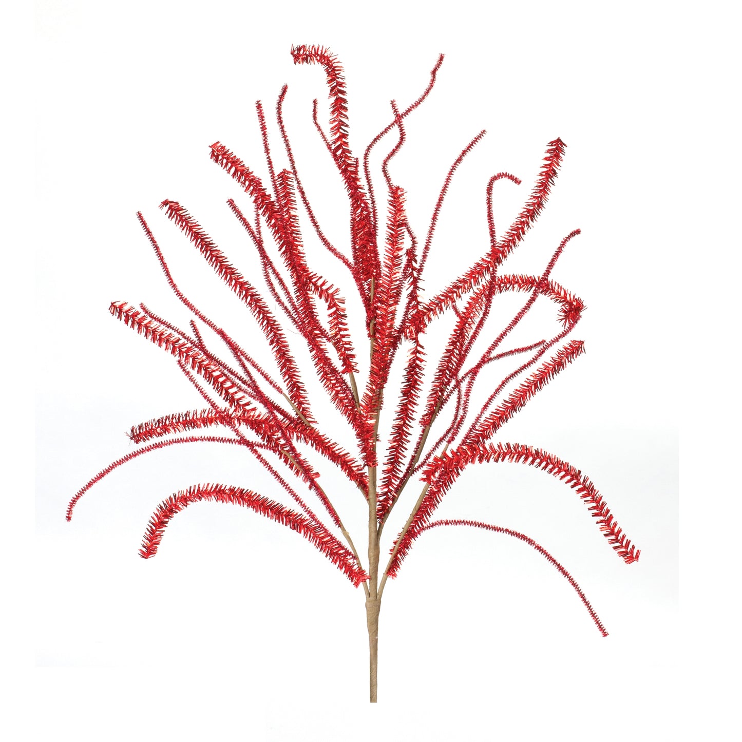Glittered Pine Tinsel Branch (Set of 2)