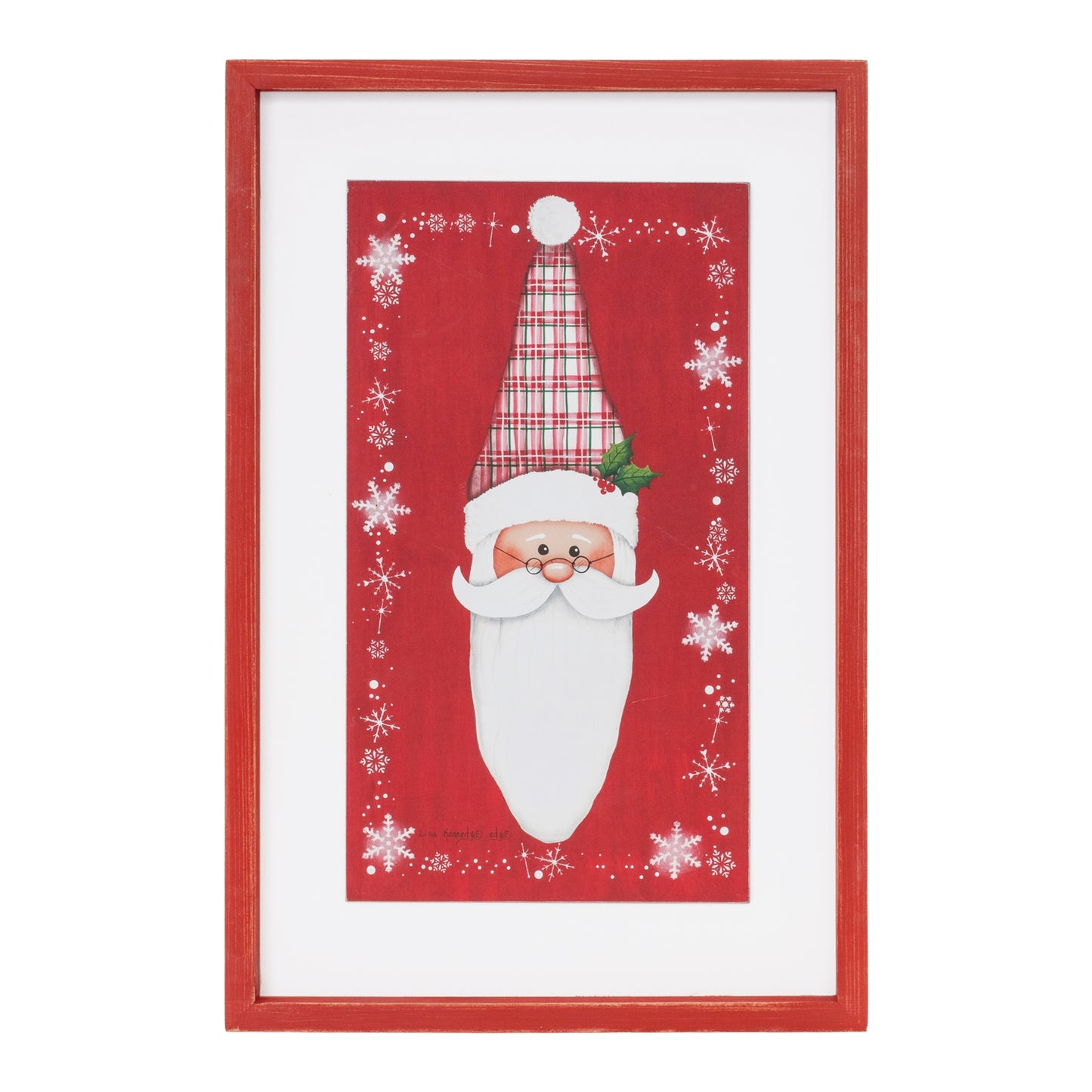 Traditional Santa Snowflake Wall Plaque 18"H