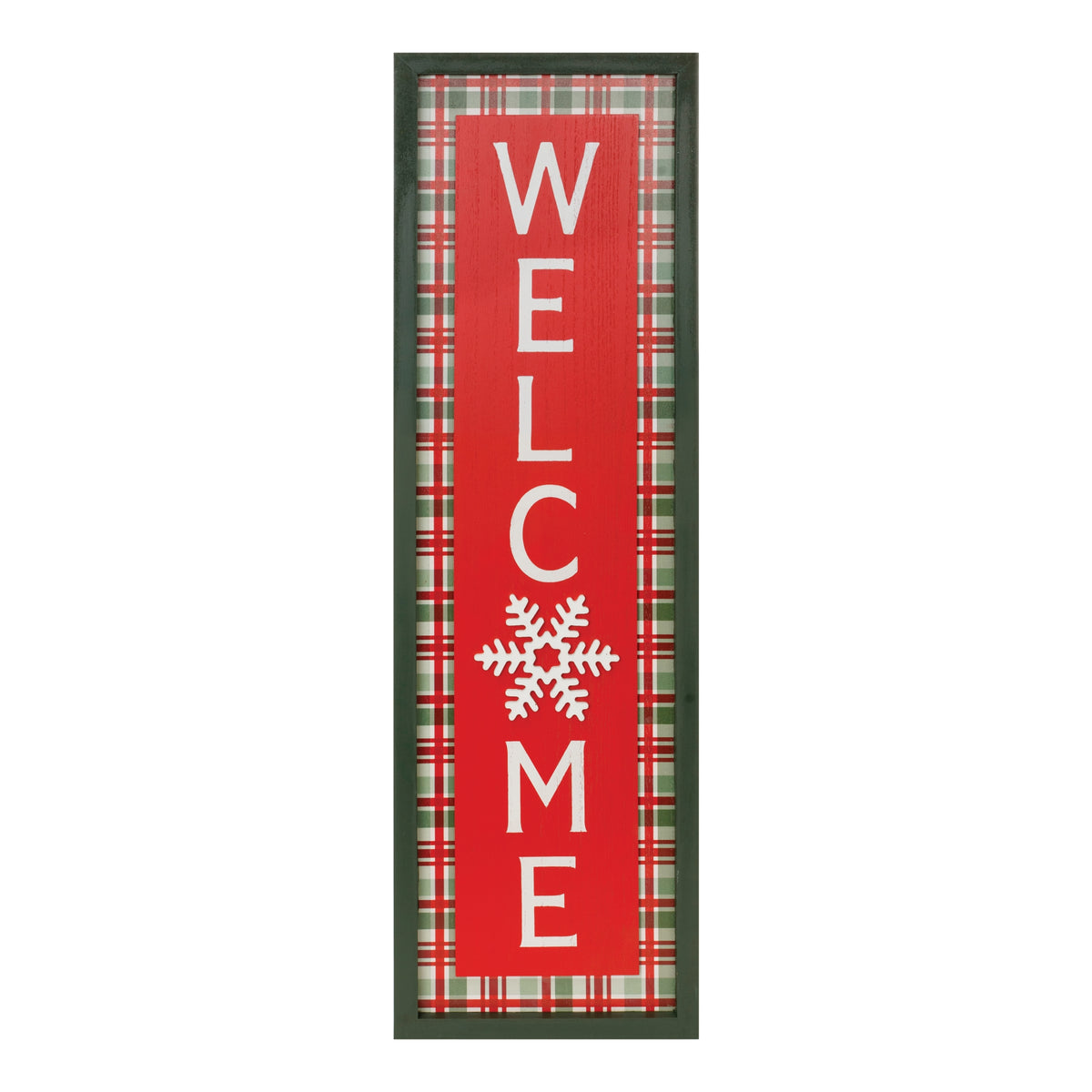 Framed Winter Welcome Sign 31.5"H