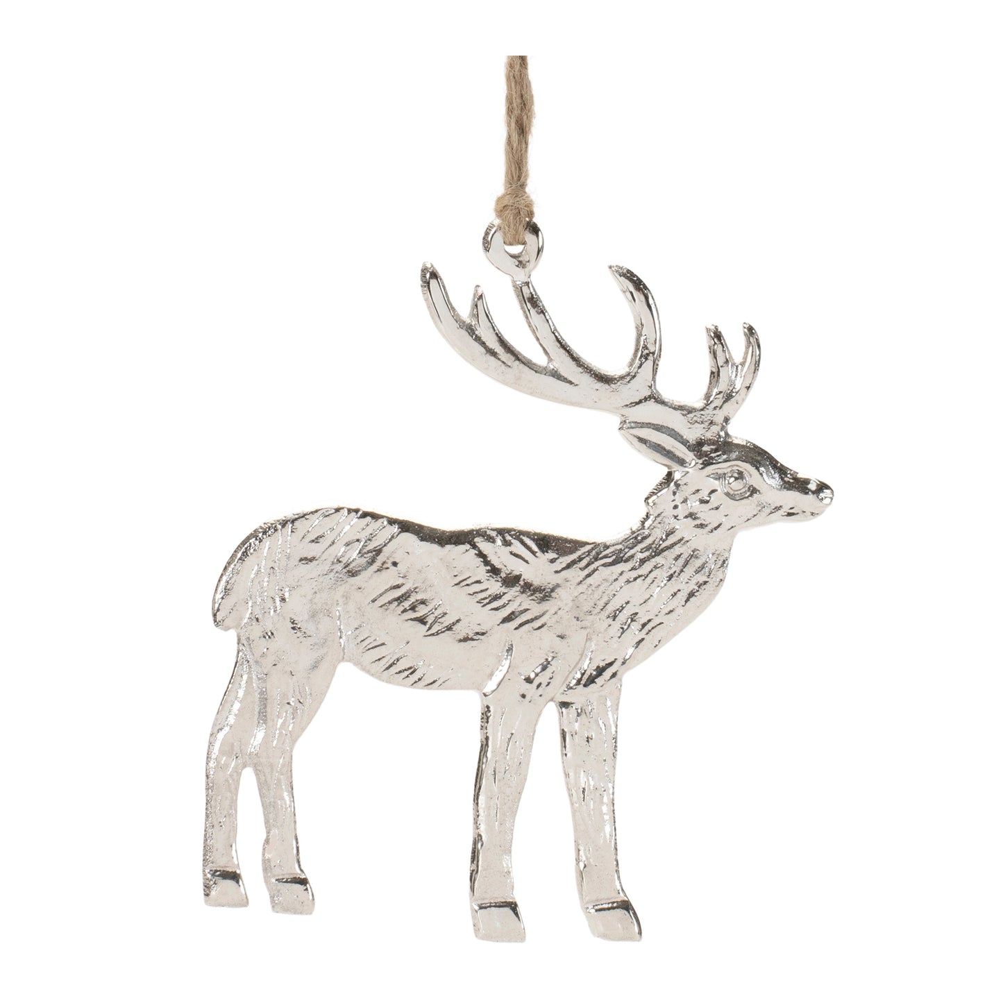 Etched Metal Deer Ornament (Set of 12)