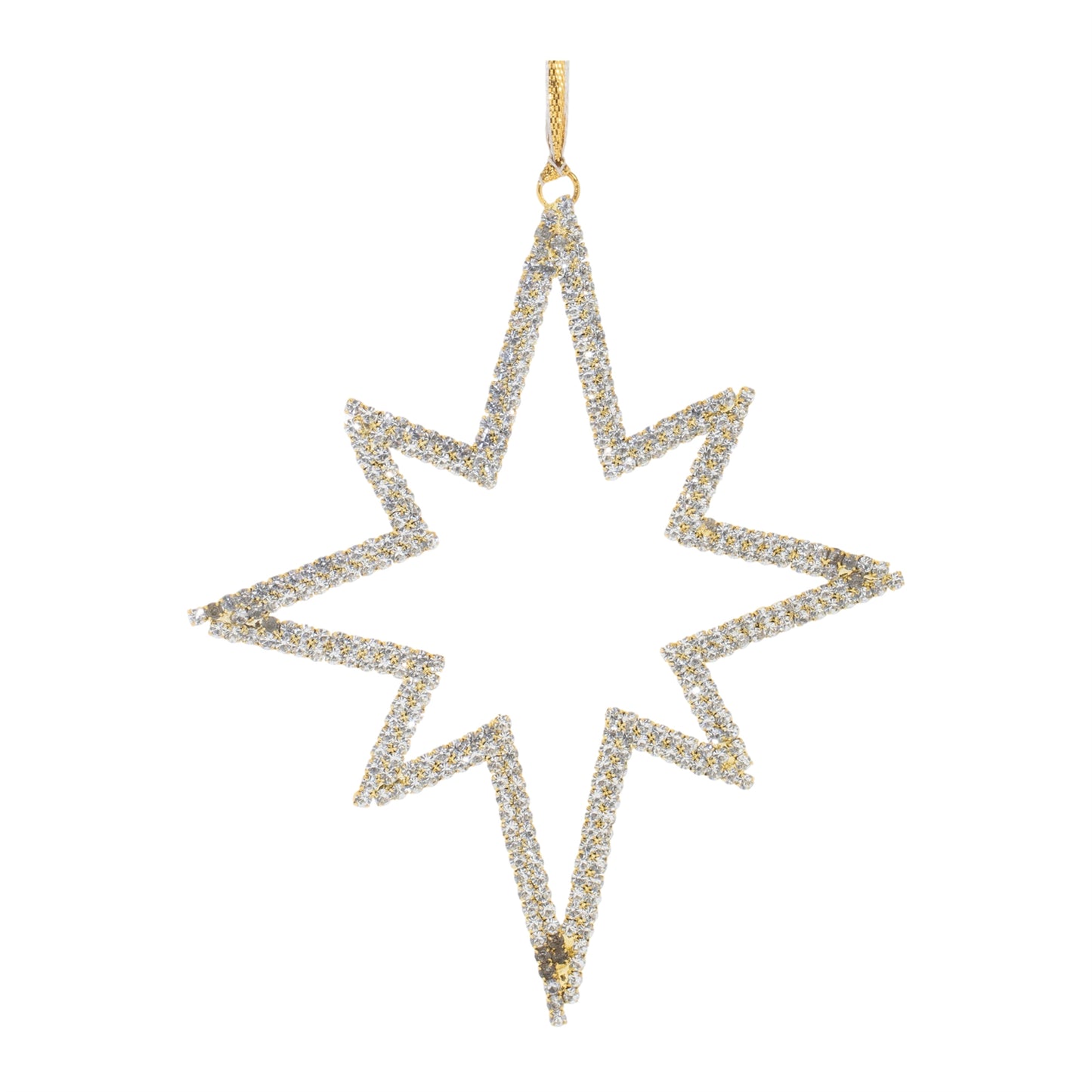 Jeweled Metal Star Ornament (Set of 12)