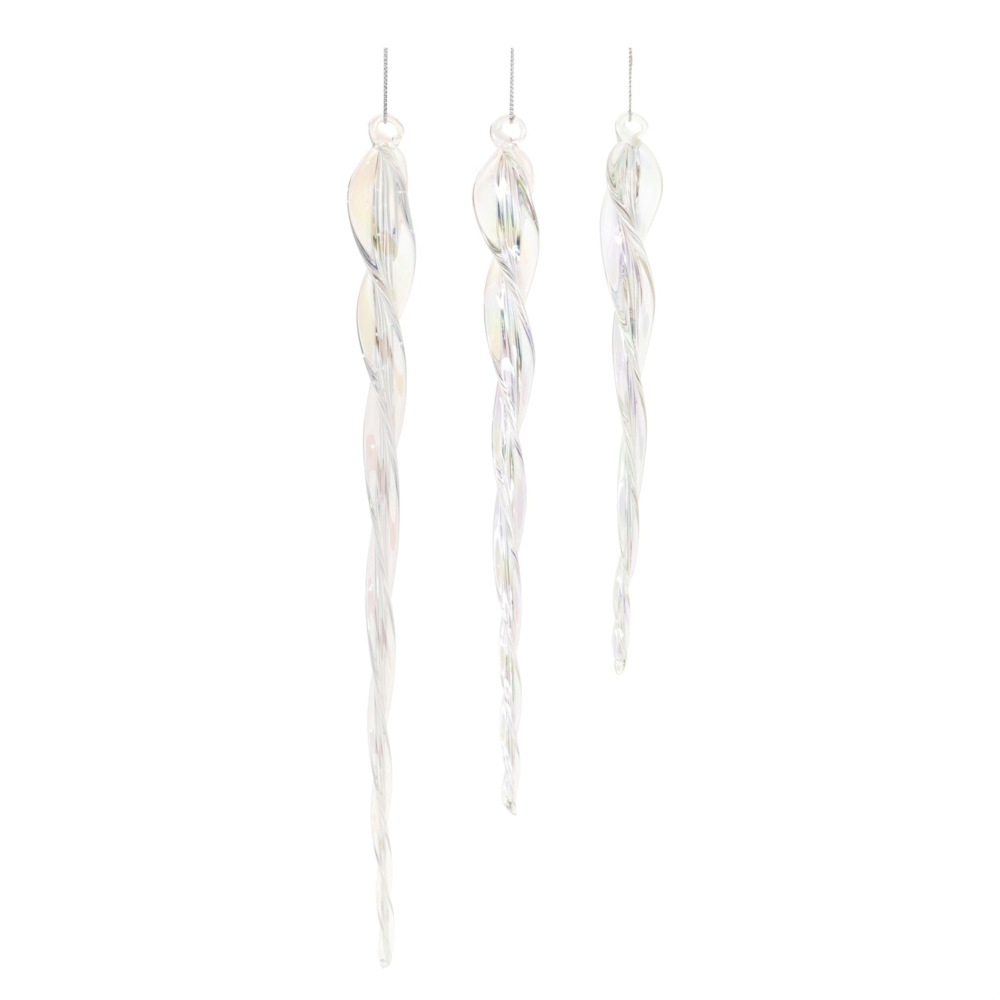 Glass Icicle Ornament (Set of 18)
