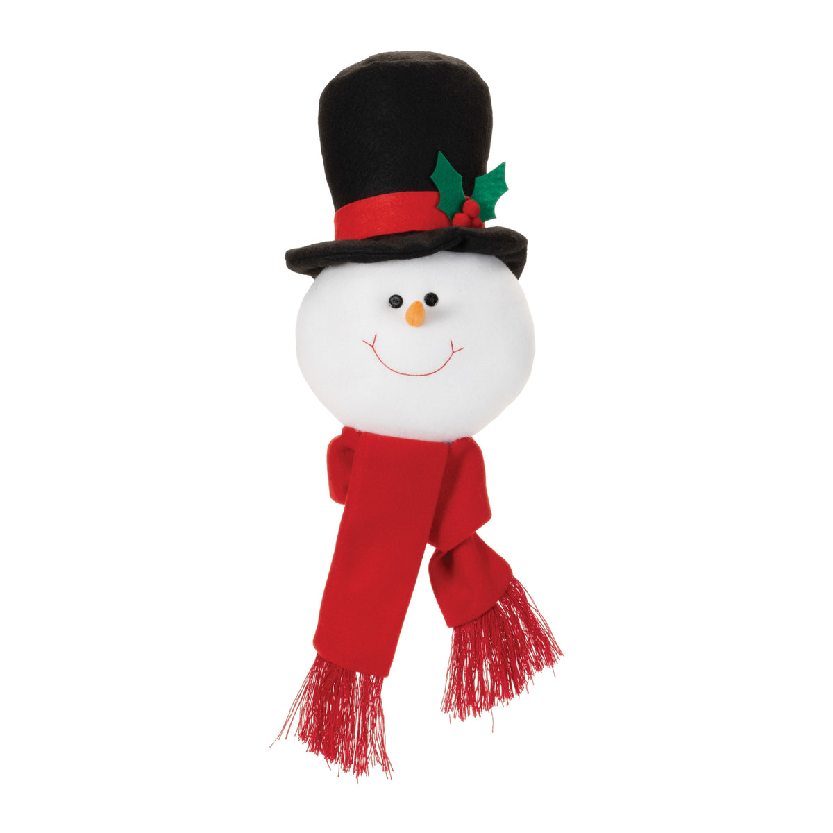Plush Snowman Head Ornament (Set of 2)