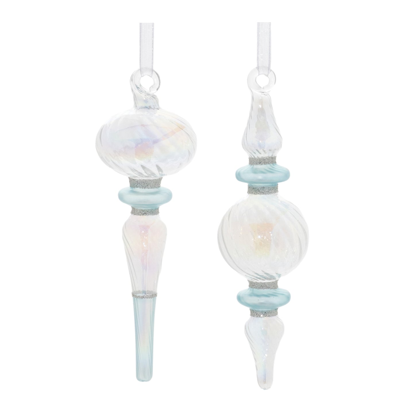 Iridescent Finial Drop Ornament (Set of 12)