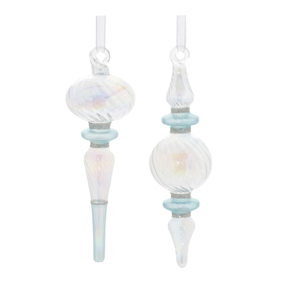 Iridescent Finial Drop Ornament (Set of 12)