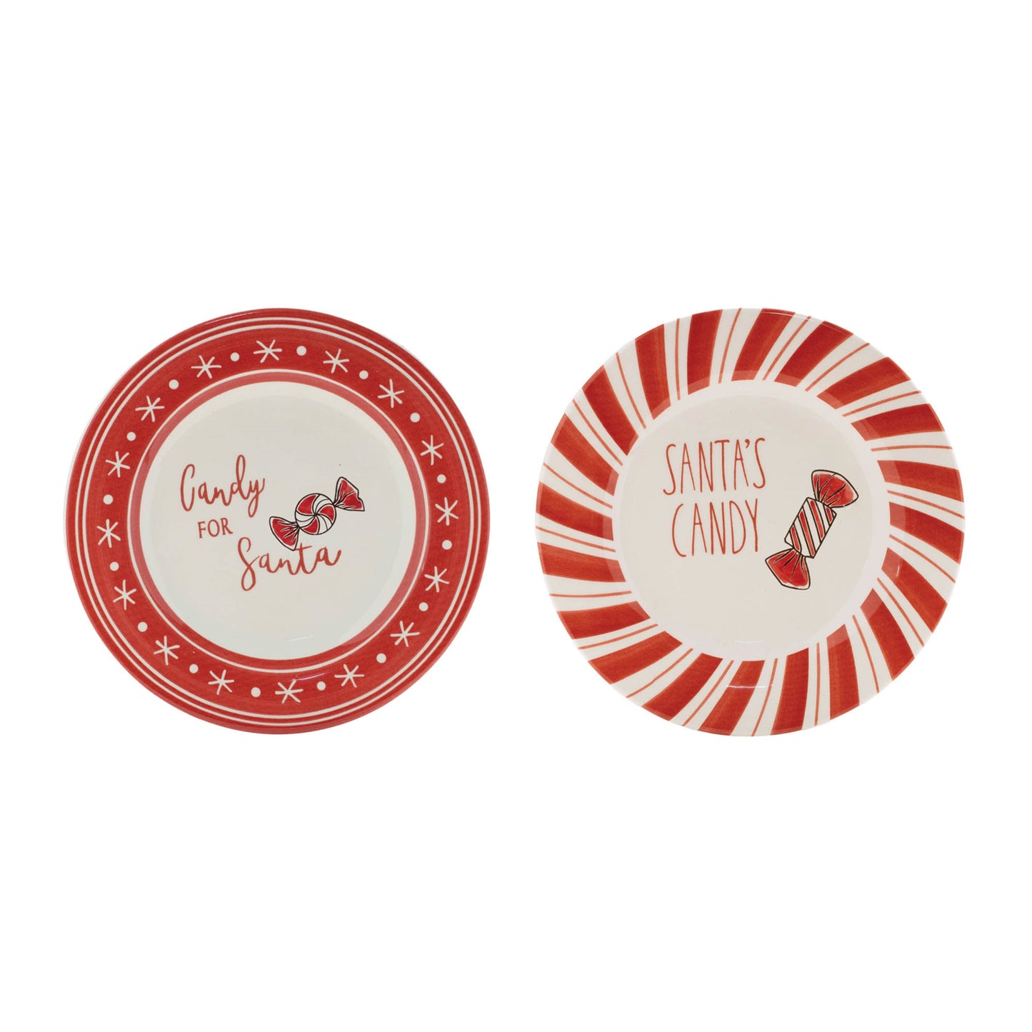 Ceramic Santa Candy Plate (Set of 4)
