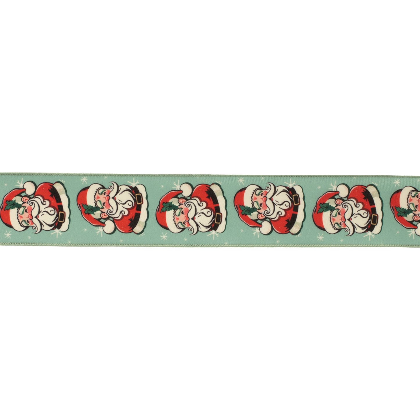 Nostalgic Santa Print Wired Ribbon (Set of 2)