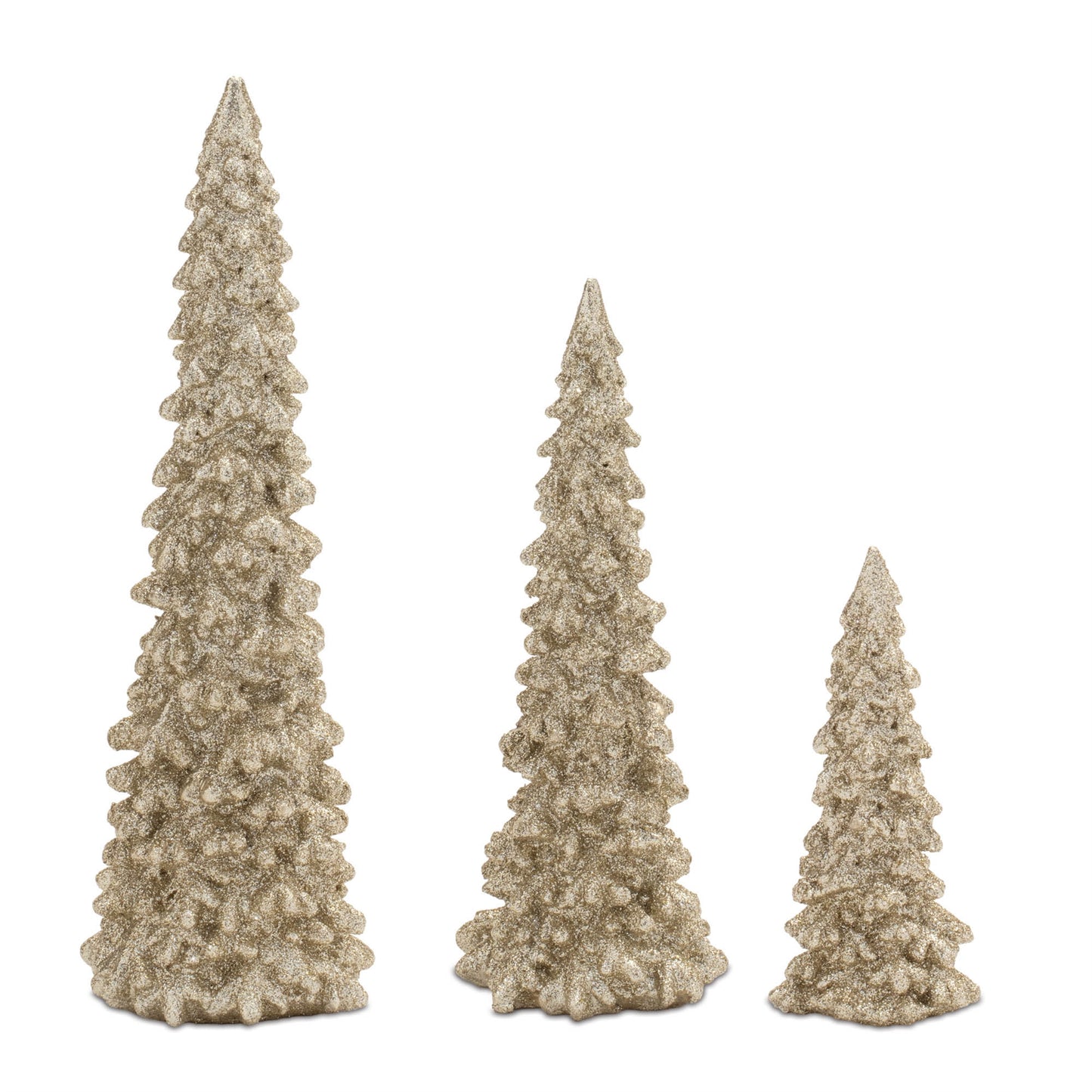 Glittered Pine Tree (Set of 3)