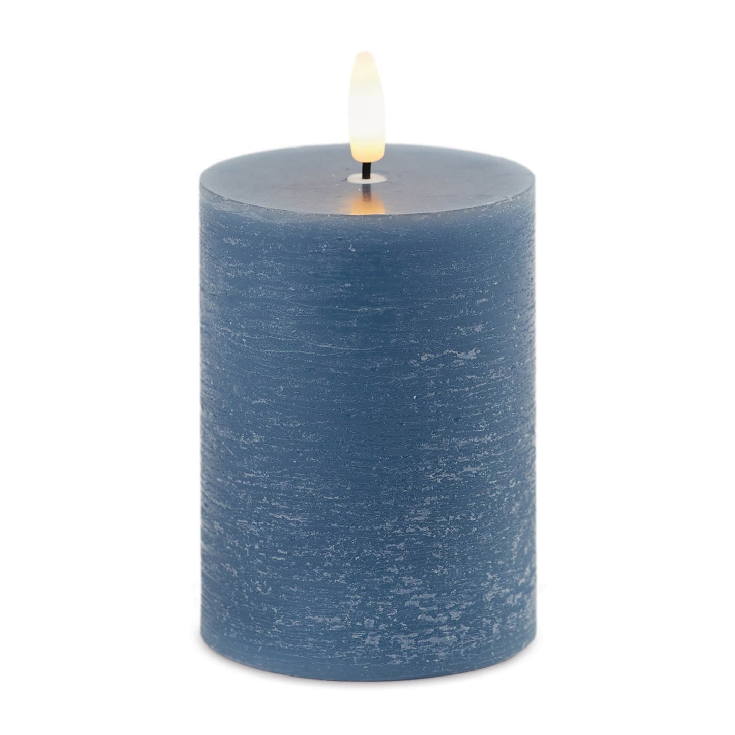 FIA Wick Blue Pillar Candle (Set of 2) 4"H