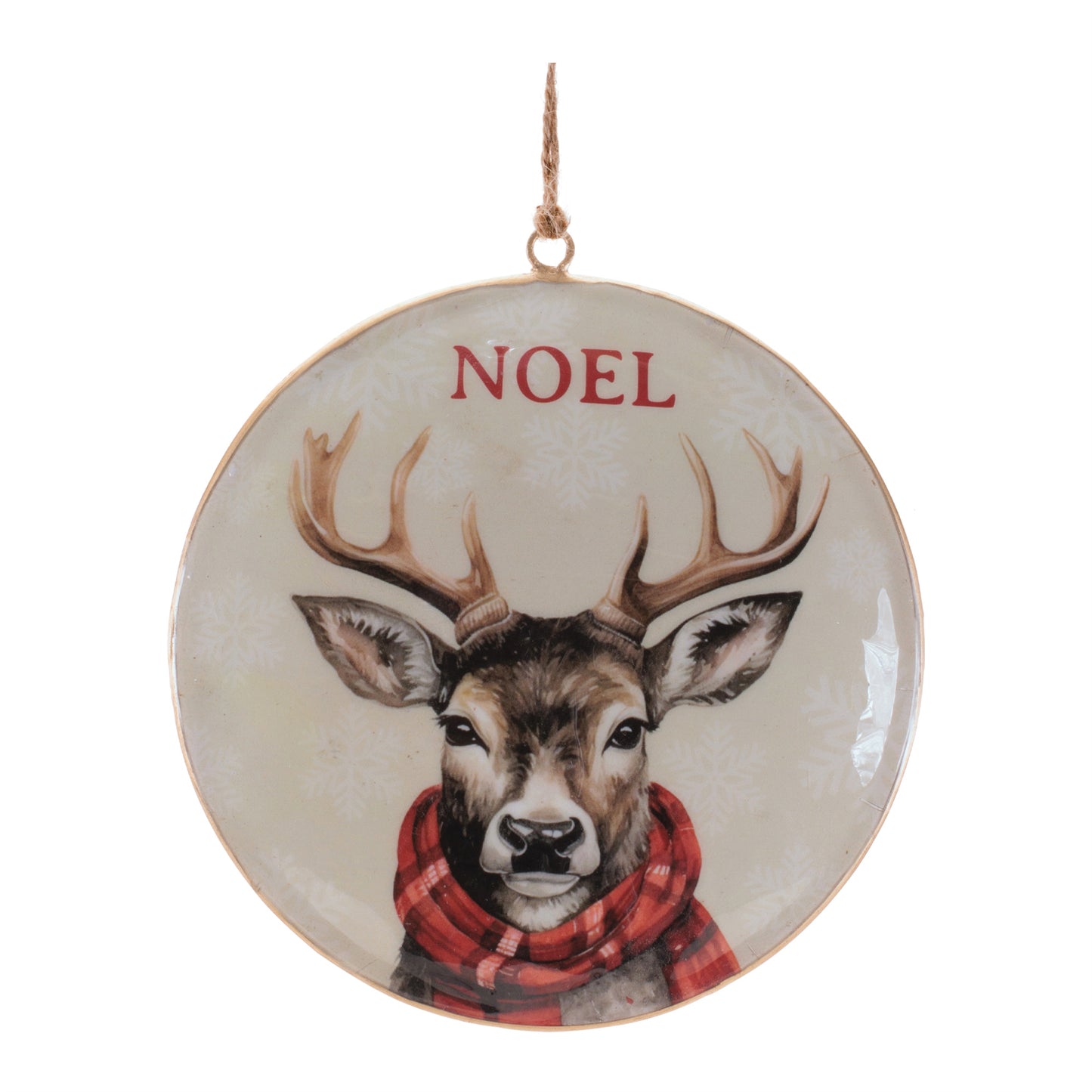 Iron Disc Deer Ornament (Set of 6)