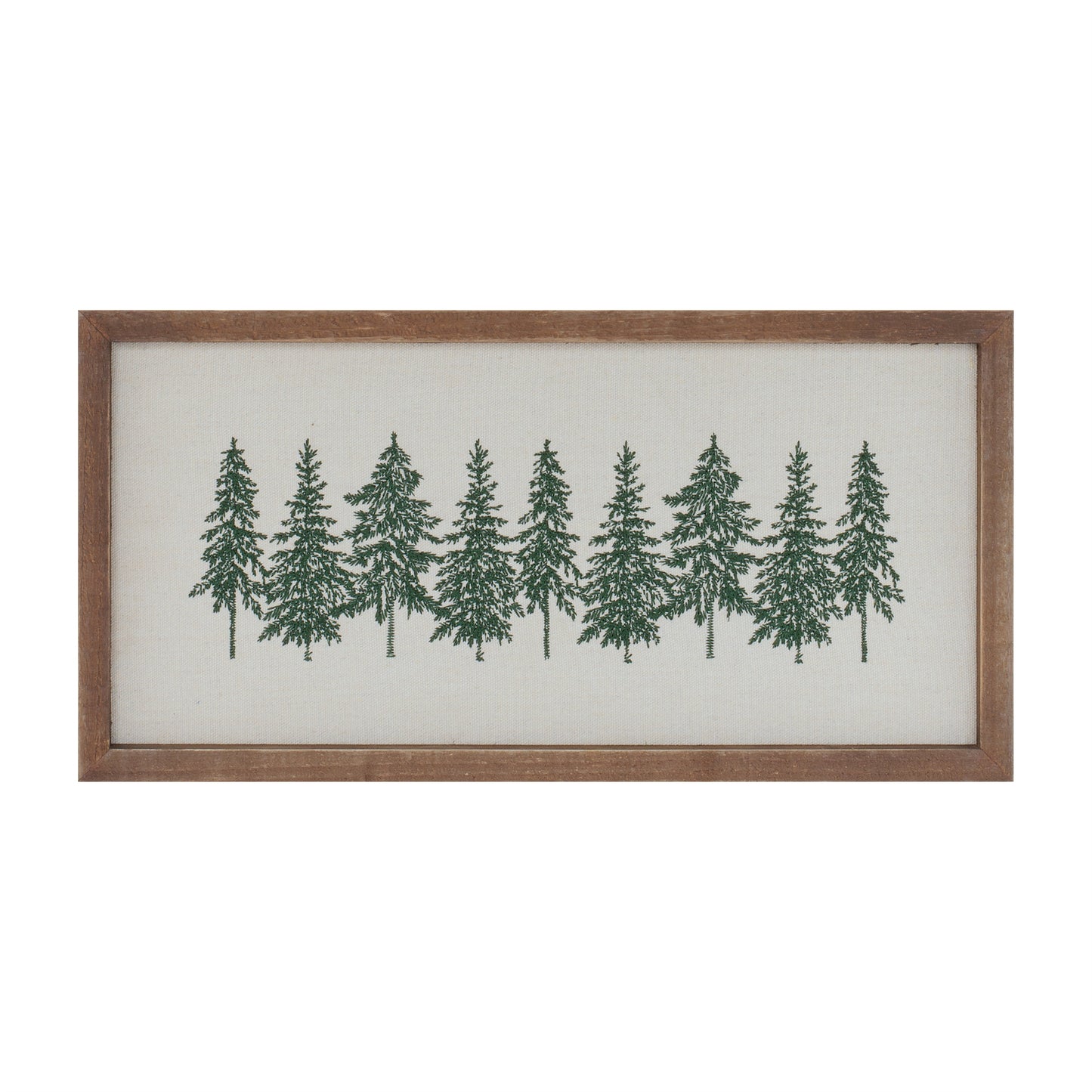 Embroidered Pine Tree Wall Art 16"L