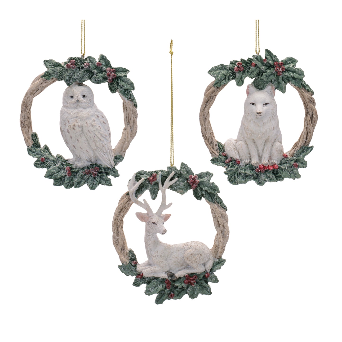 Animal Wreath Ornament (Set of 12)