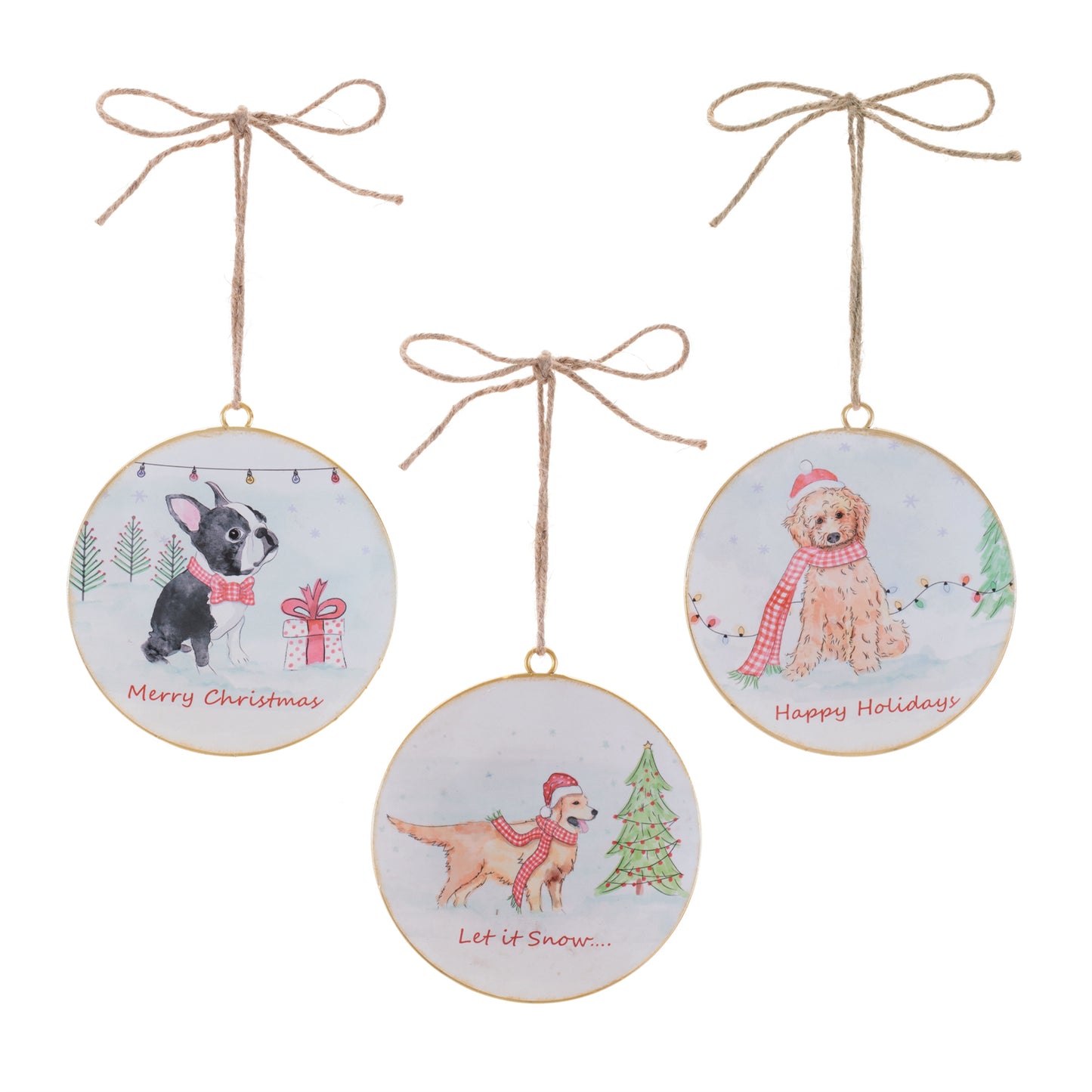 Dog Disc Ornament (Set of 12)