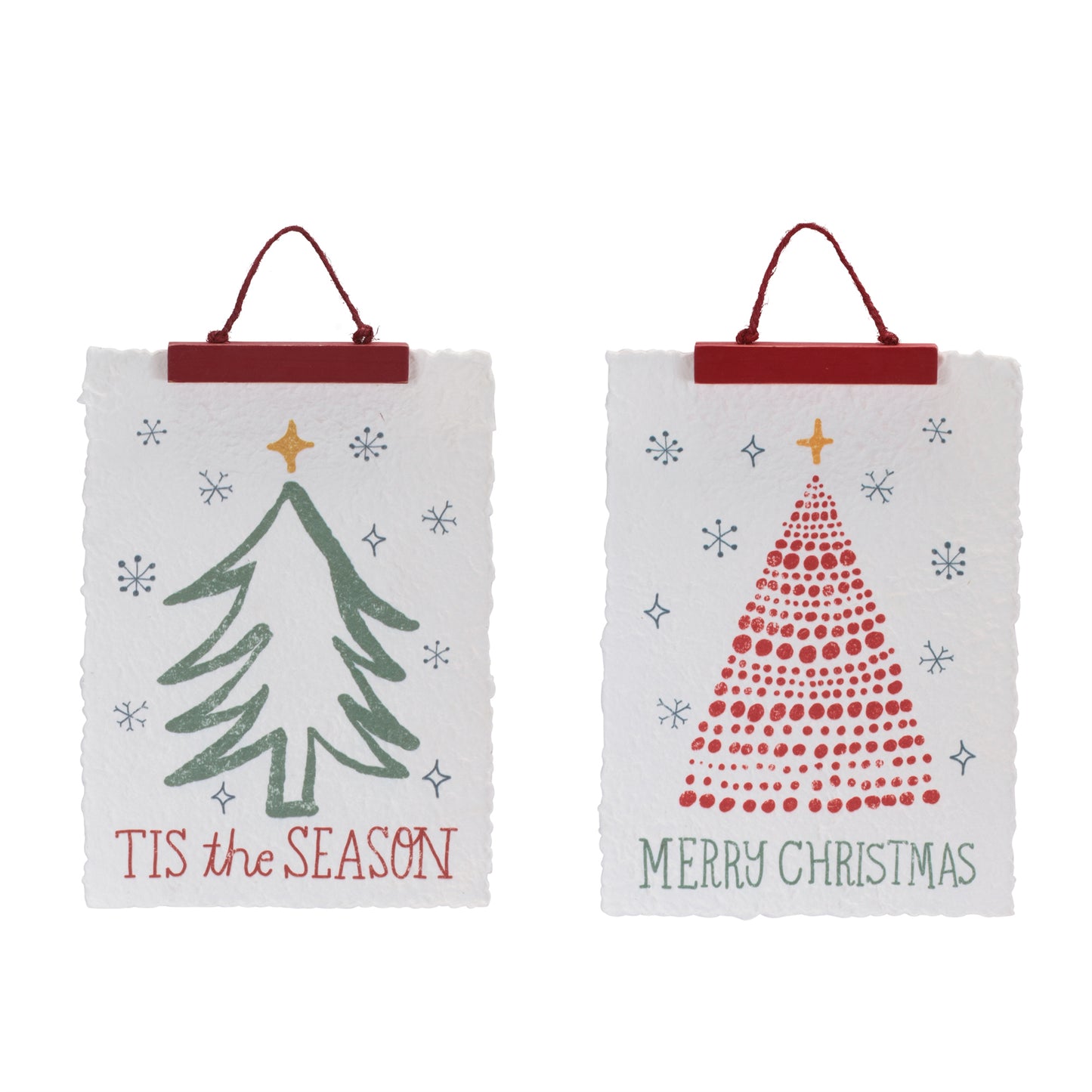 Merry Christmas & Tis the Season Tree Banner (Set of 2)