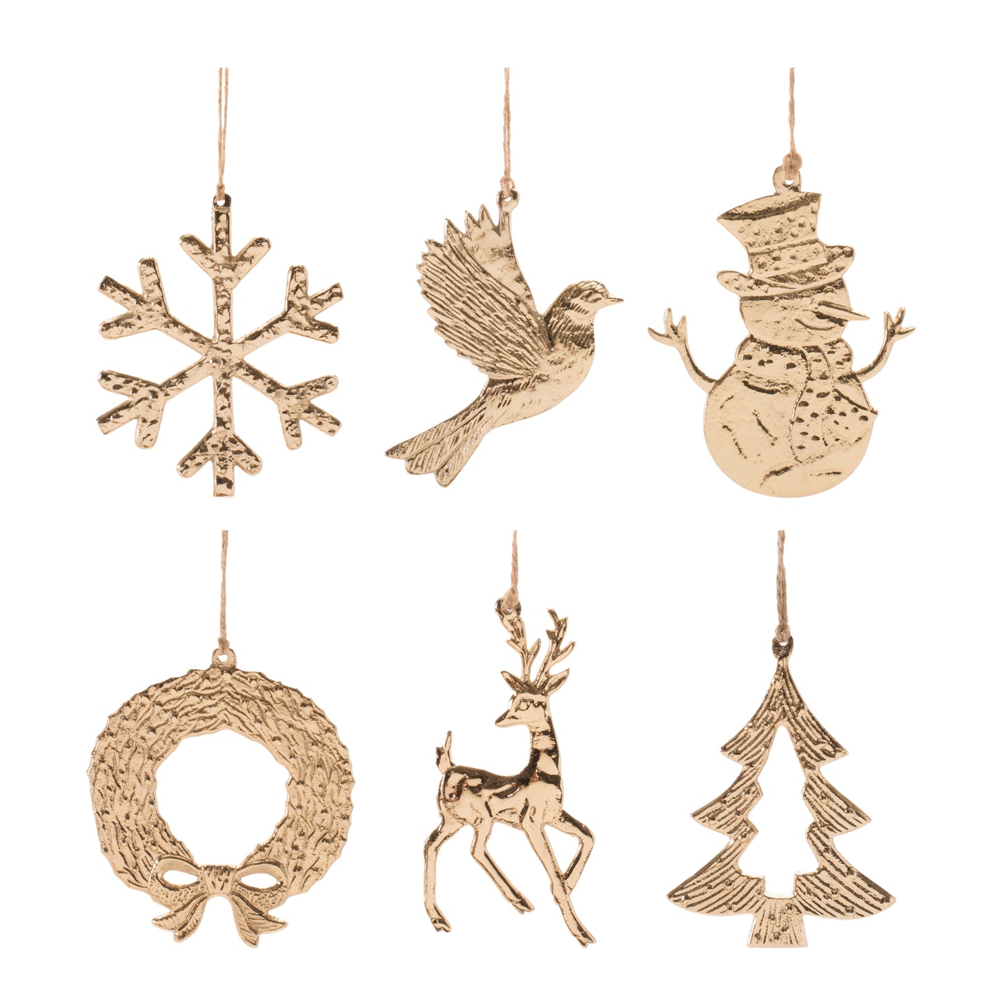 Aluminum Ornament Assortment ( Set of 6)