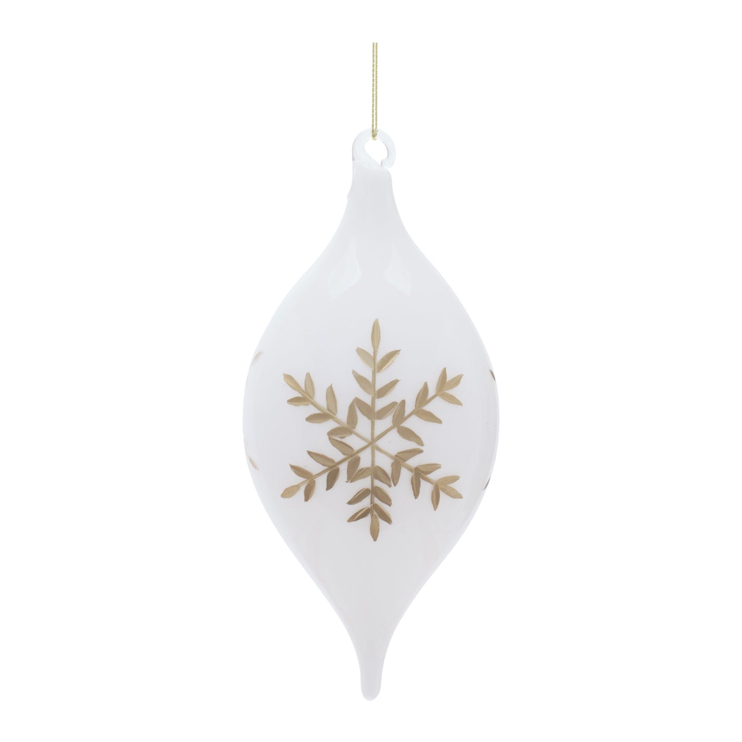 Glass Ornament with Snowflake (Set of 6)