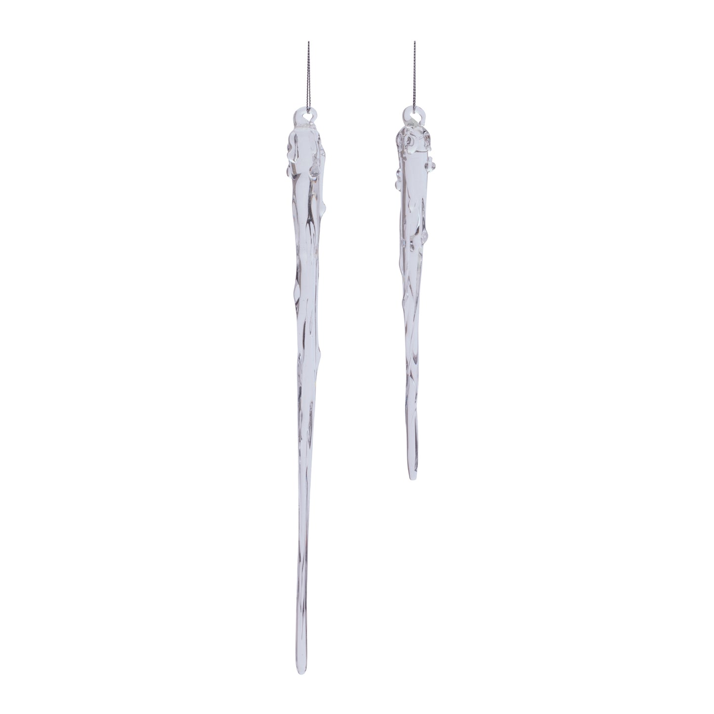Glass Dripping Icicle Ornament (Set of 6)