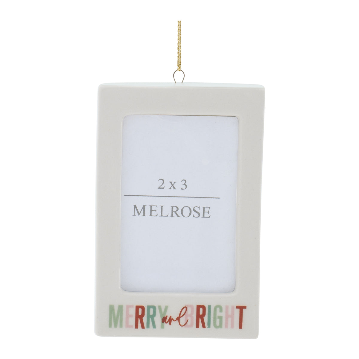 Merry & Bright Photo Frame Ornament (Set of 6 )