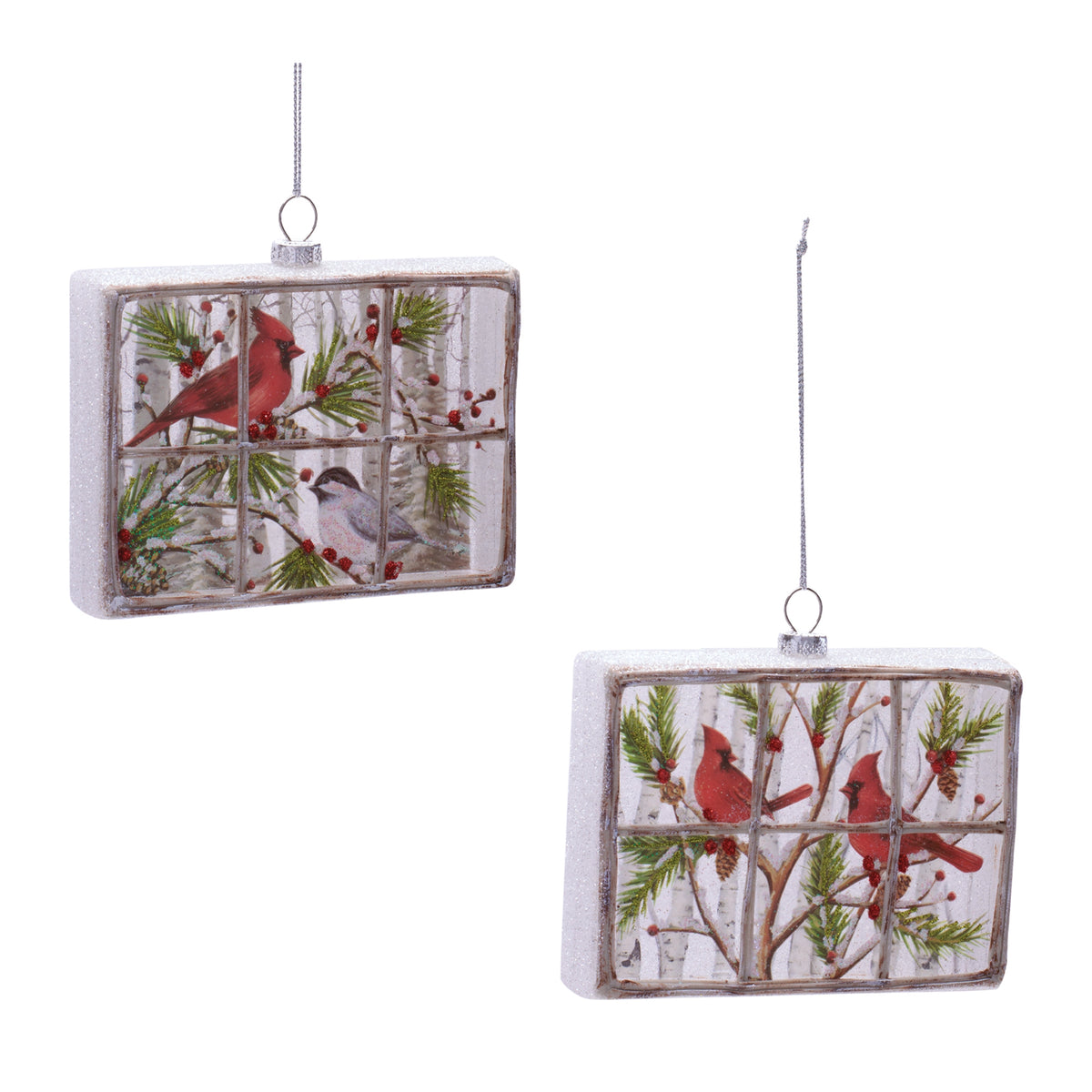 Cardinal Window Ornament (Set of 6)