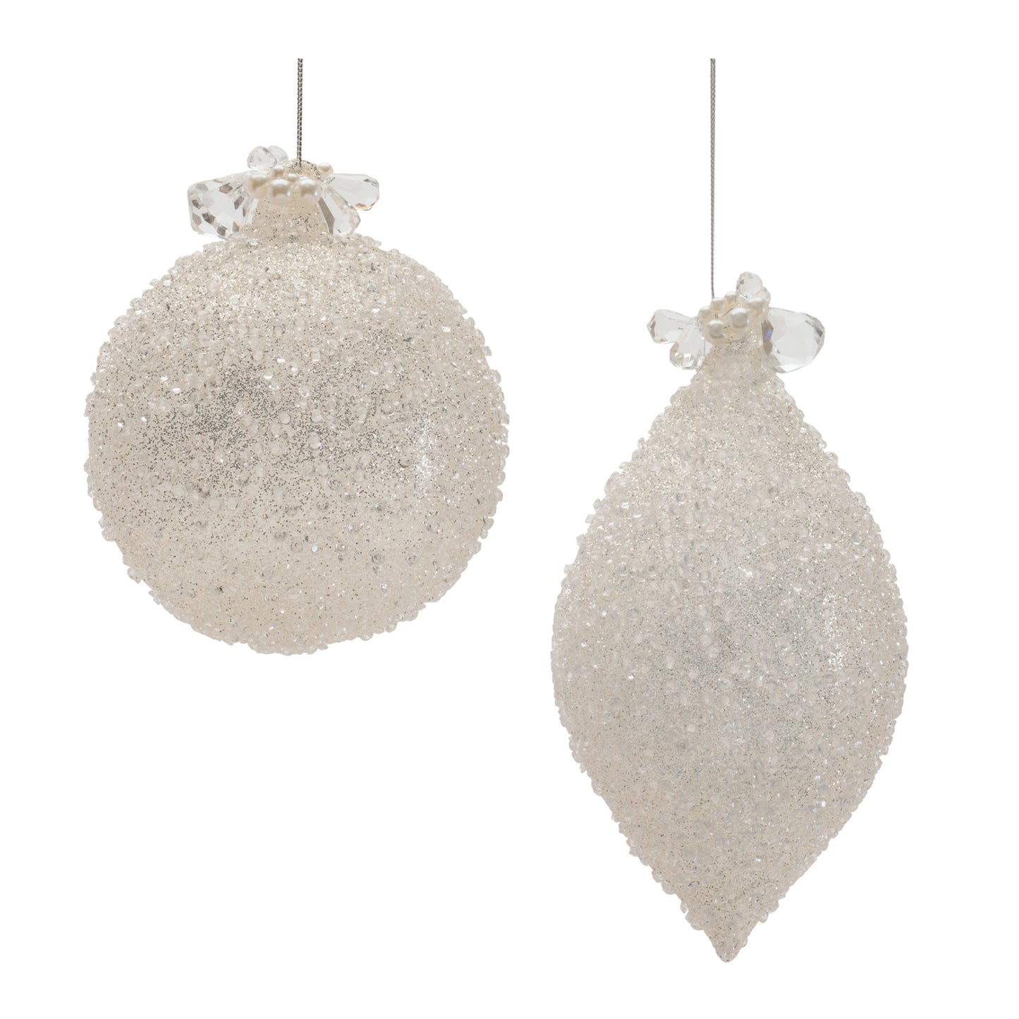 Glass Drop Ornaments (Set of 4)