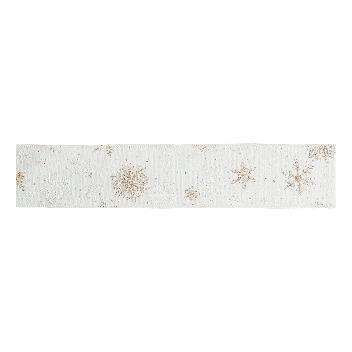 Snowflake Wired Ribbon 2.5" x 10 Yds.