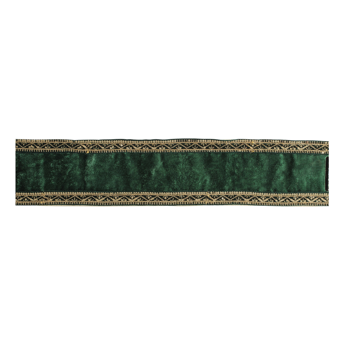 Velvet Ribbon with Ornate Metallic Trim 4" x 5 Yds.