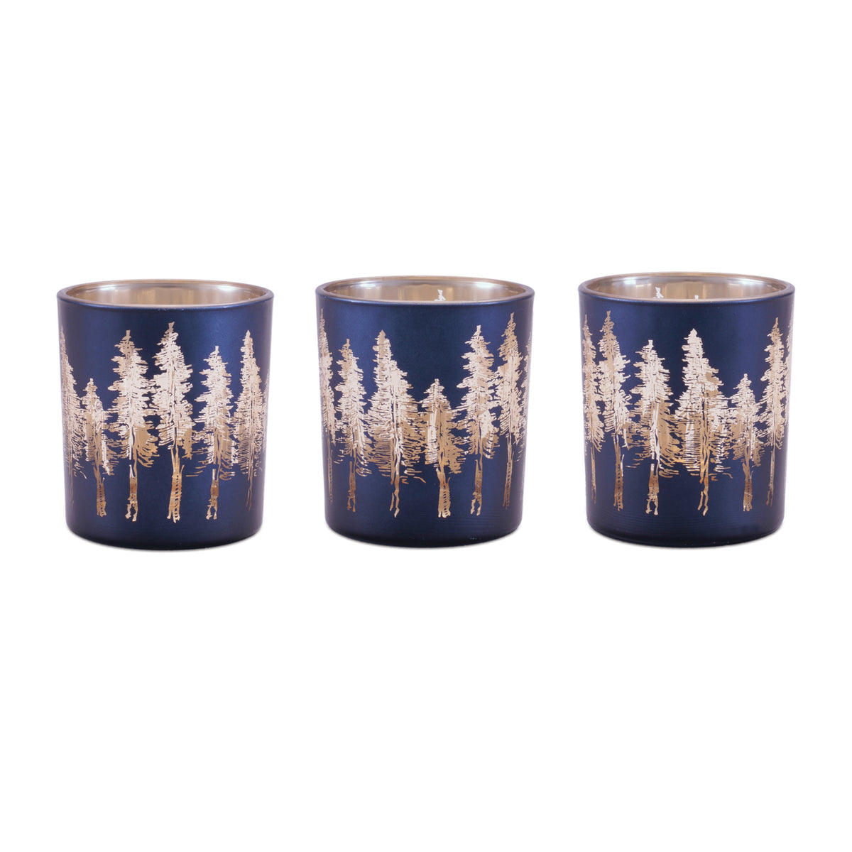 Pine Tree Print Votive Holder (Set of 3)