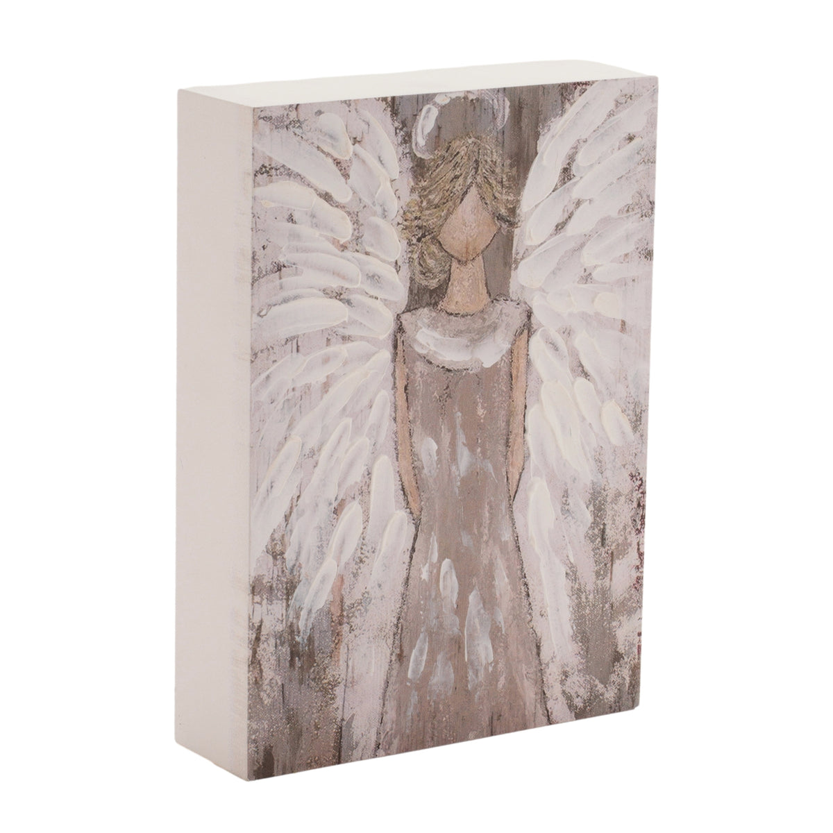 Rustic Angel Block Sign (Set of 2)