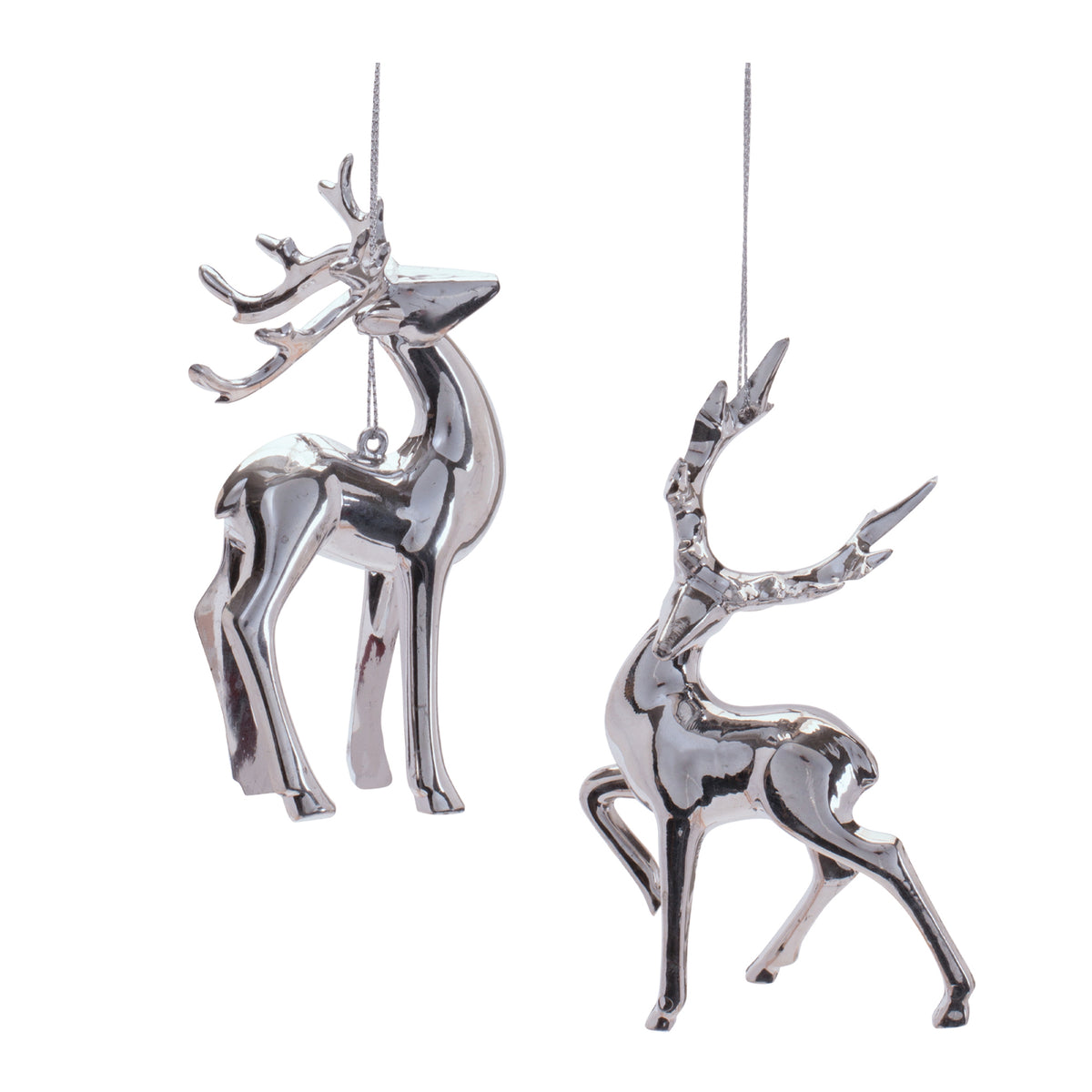 Glass Deer Ornaments (Set of 6)