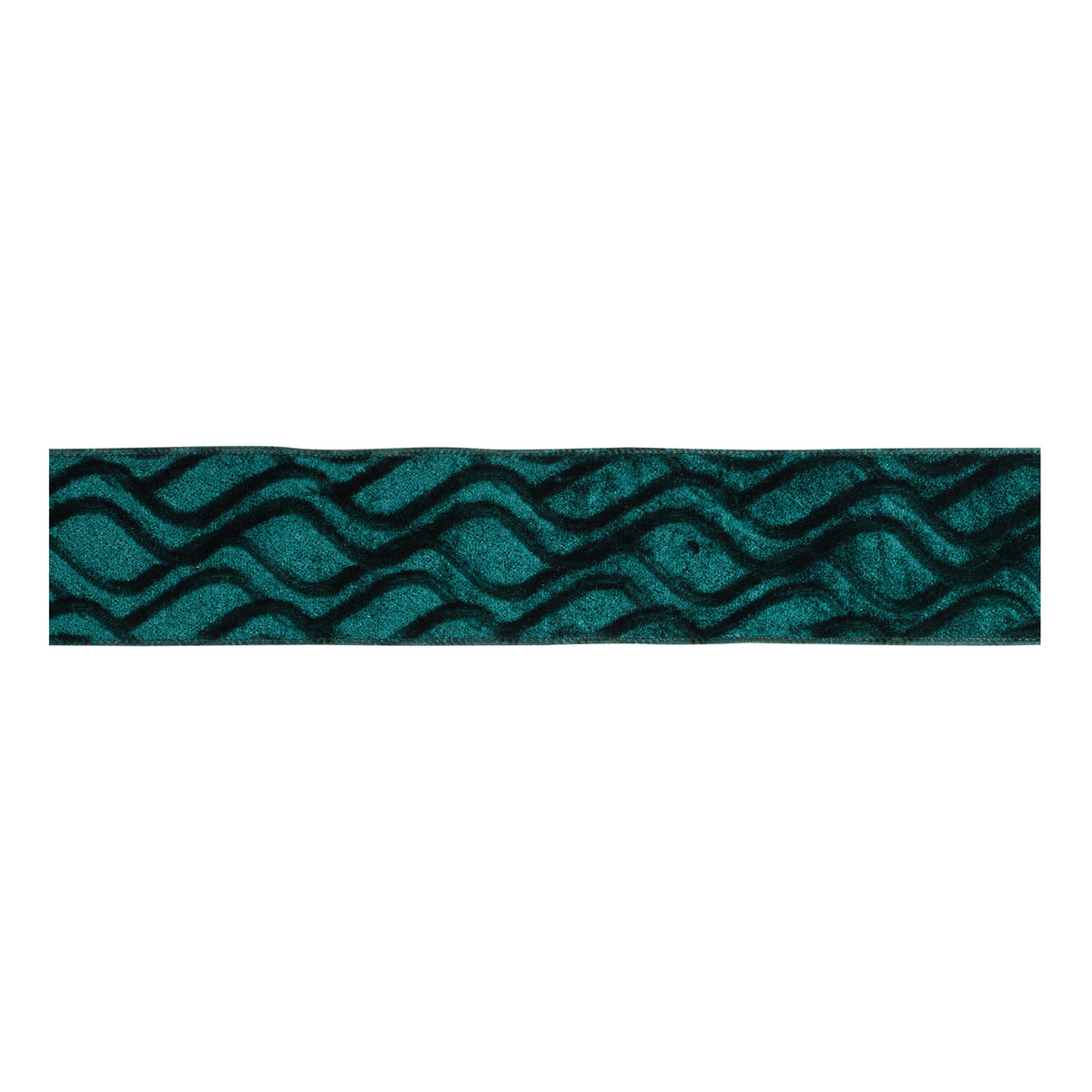 Embossed Wave Velvet Wired Polyester Ribbon 2.5" x 10 Yds.