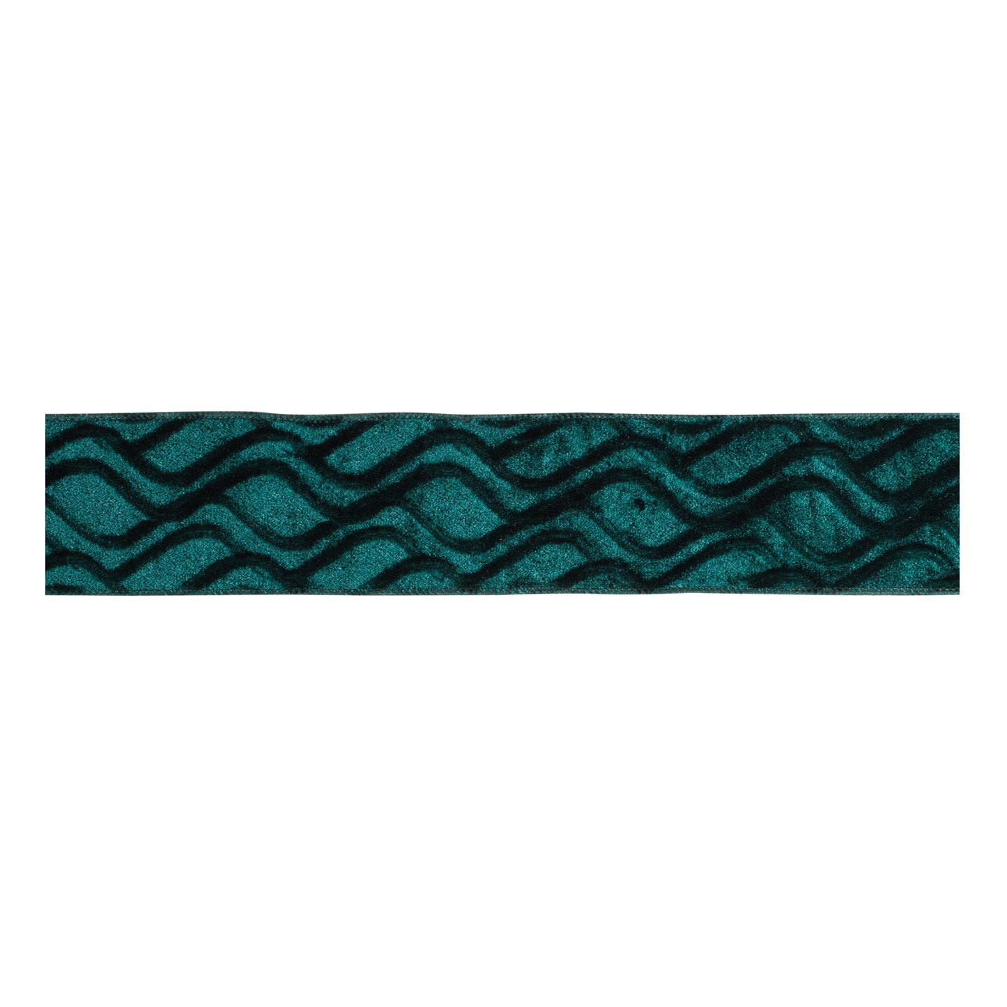 Embossed Wave Velvet Wired Polyester Ribbon 2.5" x 10 Yds.