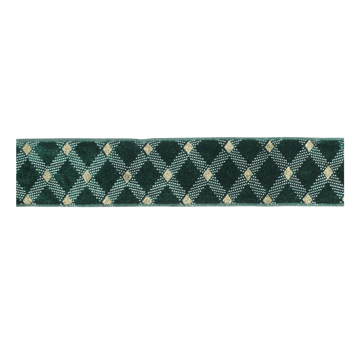Diamond Lattice Wired Nylon/Polyester Ribbon 2.5" x 10 Yds.