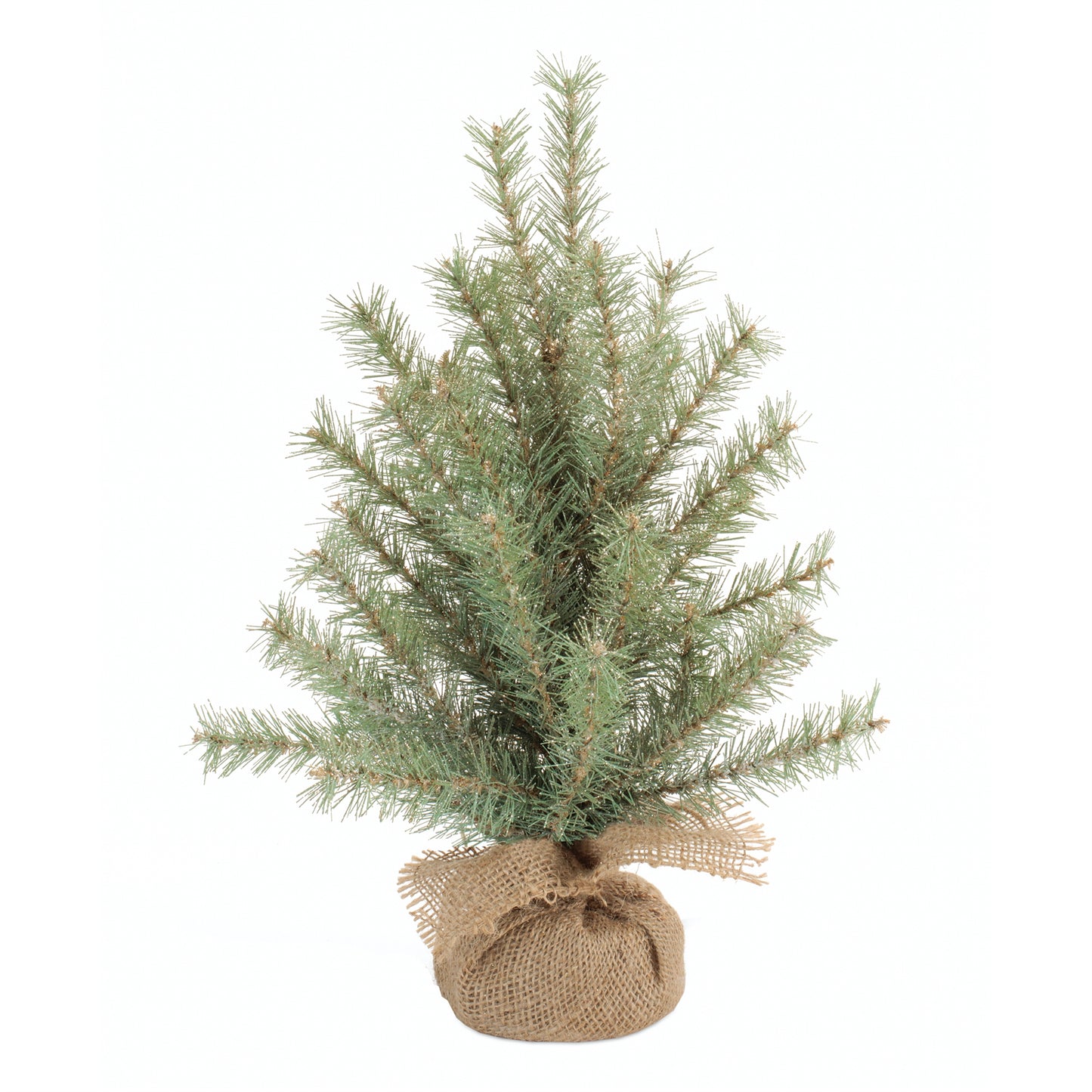Glittered Pine Tree in Burlap 18"H