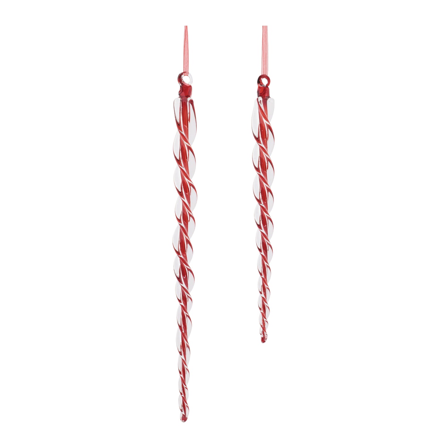 Glass Icicle Ornaments (Set of 6)