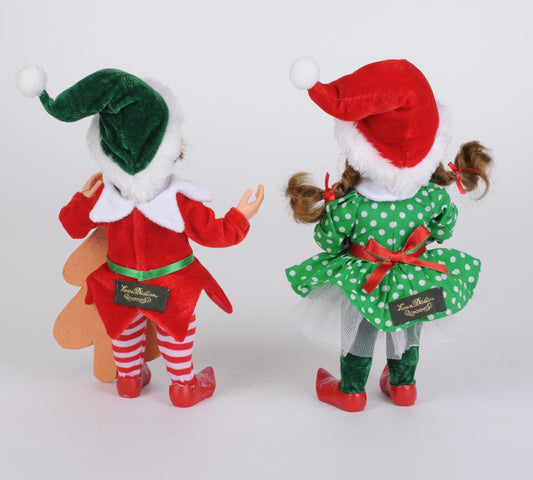 CC09-24 Green Polka Dot Gingerbread Elf Set