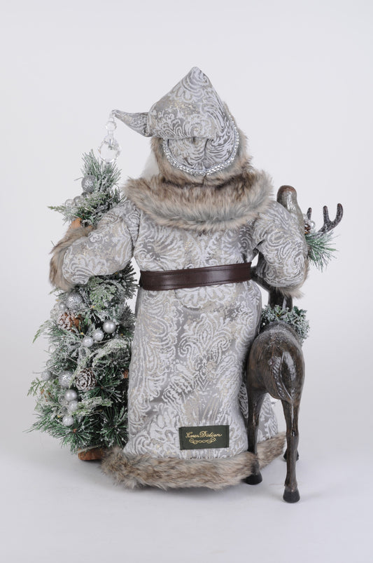CC16-259 Lighted Snow Covered Wilderness Santa