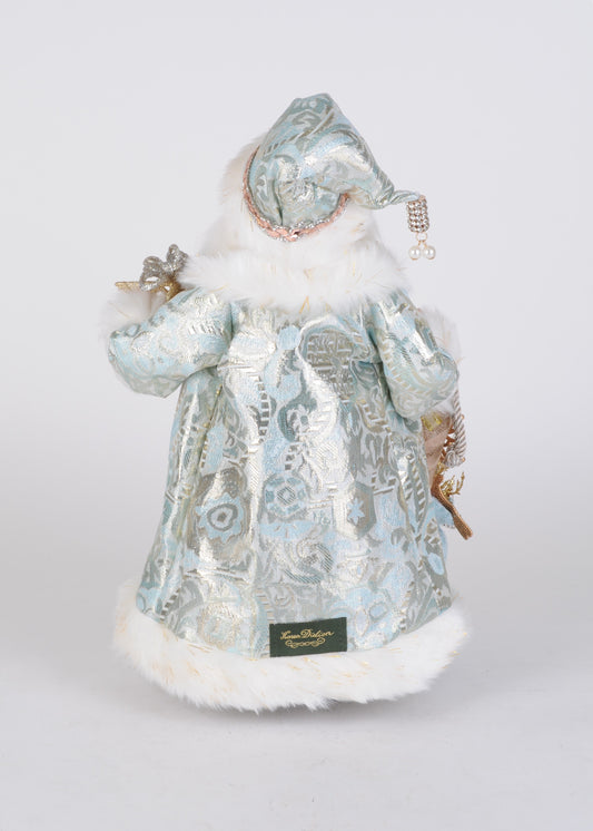 CC16-282 Lighted Blue Elegance Santa