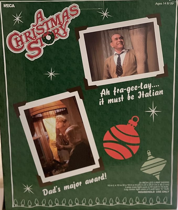 A Christmas Story game box featuring a colorful Christmas ornament beside it, evoking holiday cheer and nostalgia.