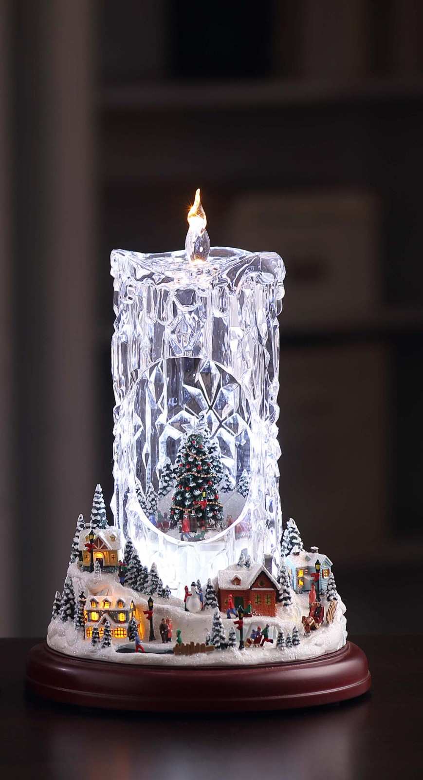 Christmas Village Diamond Cut Candle