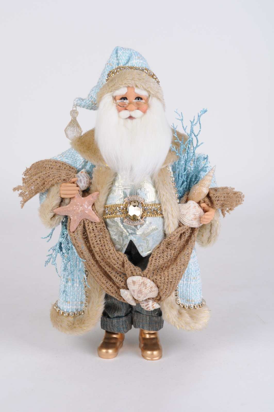 Coastal Shell Swag Santa