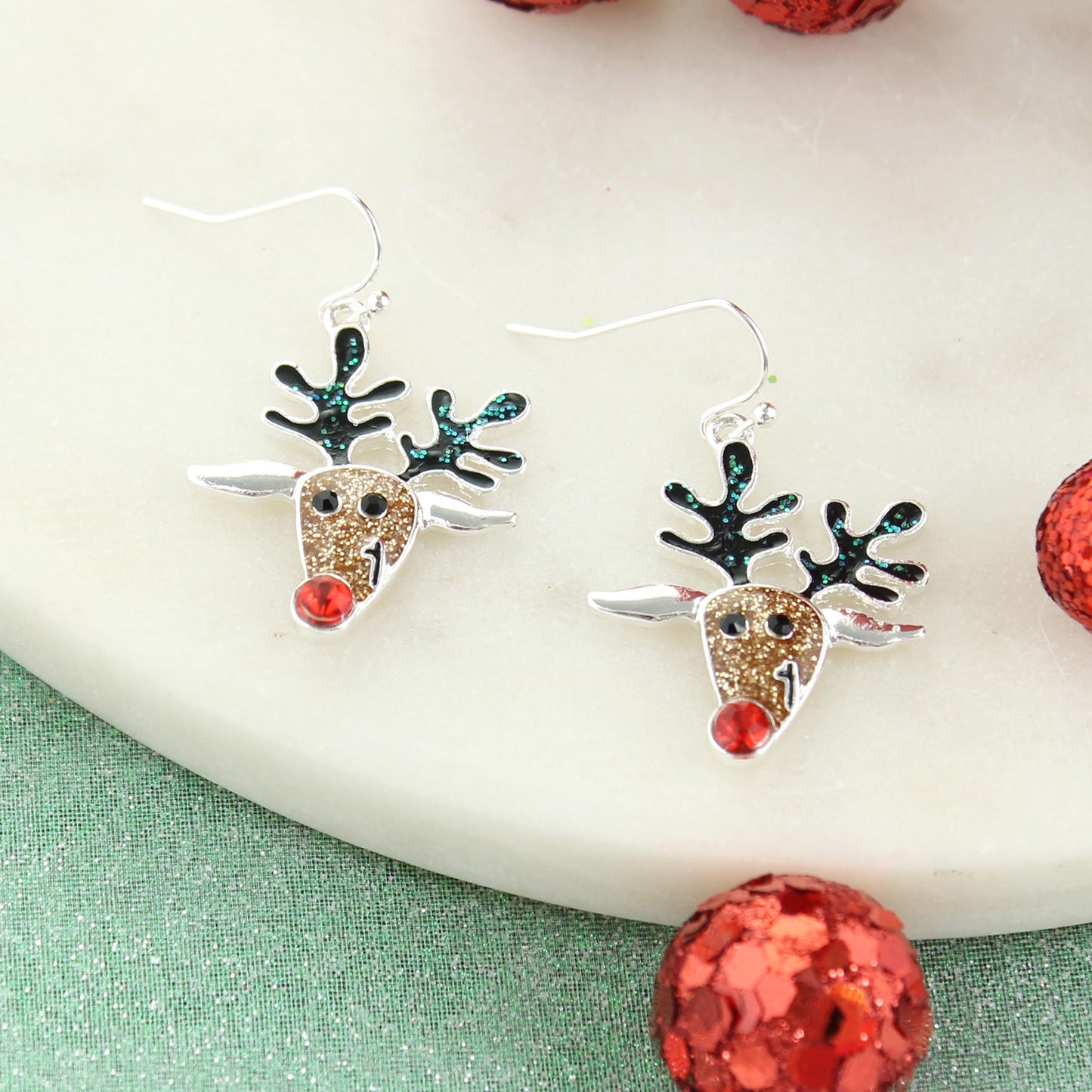 Reindeer Face Earring
