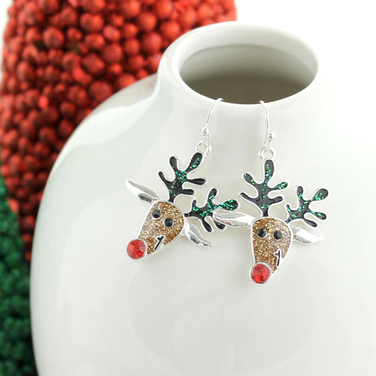 Reindeer Face Earring