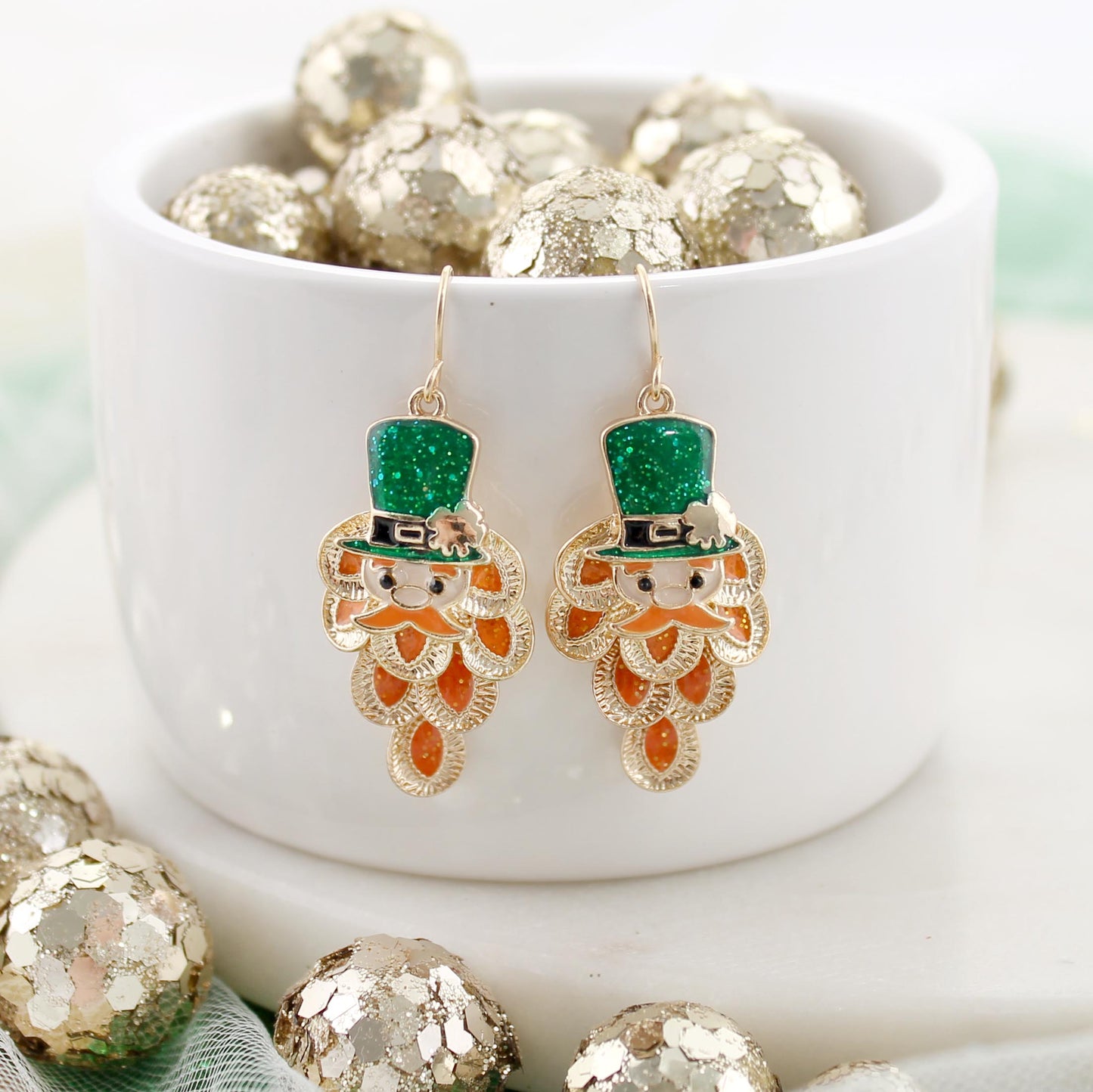 Dangle Beard Leprechaun earrings